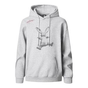 Толстовка Unisex Hooded Moderate Heavyweight HUANQIU, белый heather серый