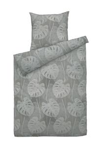Постельное белье из джерси, мотив листьев ESTELLA, цвет Gesamt Breite Beige