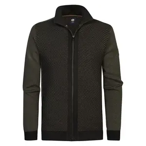 Свитер Petrol Industries M-3040-KWC213 full zip, зеленый