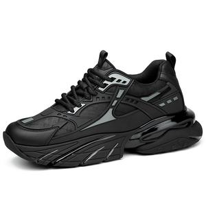 SULEGAO Дышащие низкие массивные кроссовки, увеличивающие рост, мужские, черные