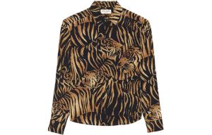 Рубашка женская Saint Laurent, черный / коричневый