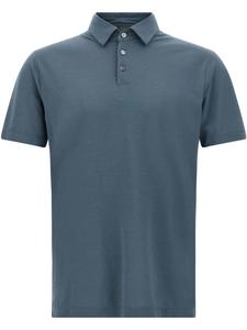 Рубашка-поло из хлопка Zanone, синий