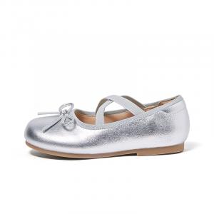 Детская кожаная обувь для детей Snoffy, серебряный