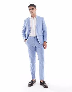 Льняные брюки Premium синего цвета Jack & Jones