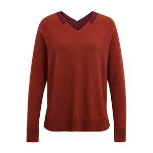 Свитер женский Deep Breath с вставками, красный