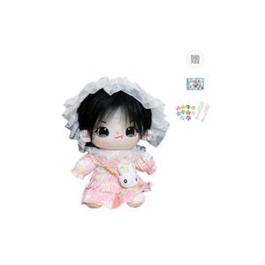 Стильное платье для куклы из хлопка с съемным нарядом, плюшевая кукла высотой 20 см BANLI