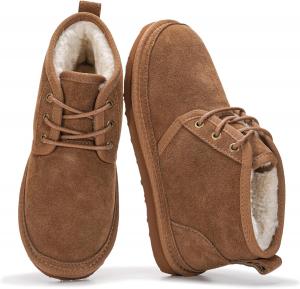 Проект Cloud 100% кожаные ботильоны для женщин - стелька с памятью формы, зимняя обувь и противоскользящие шнурованные ботинки, осенние сапоги для женщин (Julee) Project Cloud, Geröstetes Nussleder