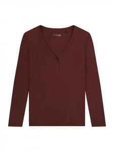 Schiesser Пижамный топ Mix + Relax в бордовом цвете