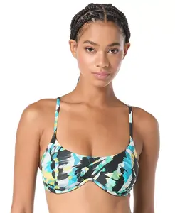 Женский бикини-топ на косточках с принтом и круглым вырезом Vince Camuto, мультиколор