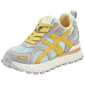 Износостойкие, дышащие, влагоотводящие, повседневные туфли средней высоты для женщин QINGZHUHU, Beige Unlined Mesh