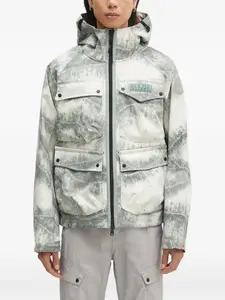 Куртка с капюшоном и множеством карманов Napapijri, белый