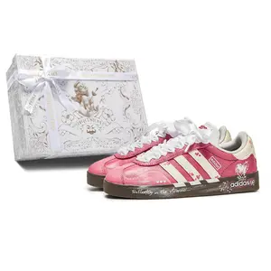 Adidas Neo VL Court Lifestyle низкие скейтерские кроссовки унисекс розовый коричневый