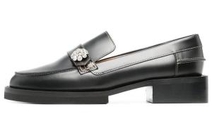 Кожаные лоферы с кристаллами и пуговицами GANNI, Original Shoe Box Included