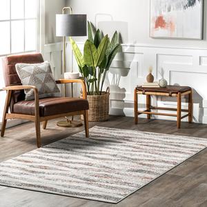 Ковер nuLOOM, 122 x 183 см, Performance для помещений, без ворса, машинного ткачества для помещений с высокой проходимостью, для гостиной, спальни, дома, Tristan Red