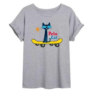 Размерная футболка с рисунком Pete The Cat Skating для юниоров Licensed Character