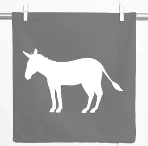 Декоративная наволочка Huuraa с силуэтом осла, подарочная, 40x40 см, серо-стальной хлопок, украшение в виде осла Hellweg Druckerei