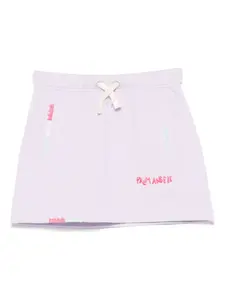 Юбка с вышивкой Palm Angels Kids, фиолетовый
