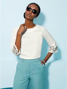 Creation L Хлопковая блузка цвета экрю