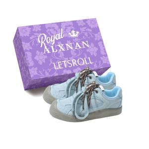 Alxnan Женские низкие скейтерские кеды Blue+Box, цвет Blue+Box