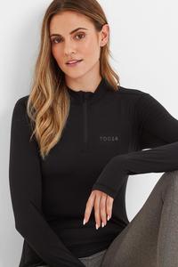 Утепленная базовая ткань Snowdon с молнией на четверть TOG24, черный