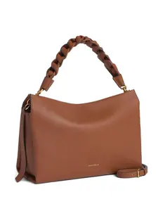 Сумка-тоут из кожи Boheme Coccinelle, коричневый