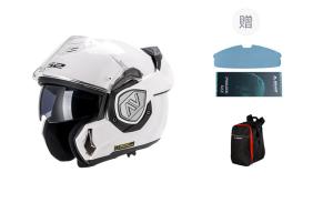 FF906 сертифицированный CCC модульный шлем KPA с двойным стеклом для поездок и путешествий на мотоцикле LS2, белый