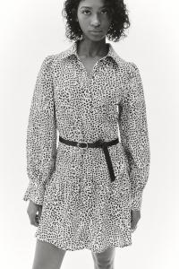 Блузка платье с поясом H&M, мультиколор