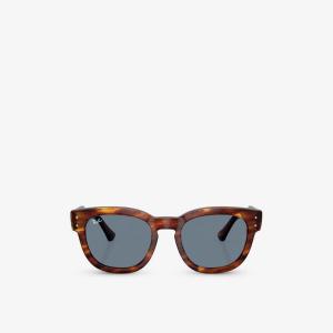 RB0298S Солнцезащитные очки Mega Hawkeye в квадратной оправе с кристаллами Ray-Ban, коричневый