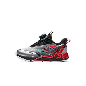 Antakids Антискользящие износостойкие низкие детские кроссовки black silver red для детей 3-7 лет