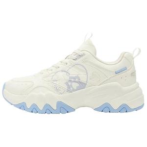 Женские низкие кроссовки Dry Chunky QIAODAN, Ivory White Salt Crystal Blue