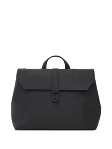 Гибридный портфель-рюкзак-мессенджер Hug с пряжкой Ferragamo, черный