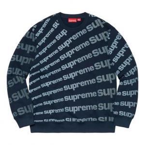Толстовка ss20 week 1 radial crewneck logo Supreme, синий