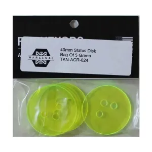 Статусные диски 40 мм — зеленые, Infinity Markers & Tokens (Warsenal)