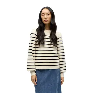 Вязаный кардиган Object Reynard с обычными пышными рукавами, белый