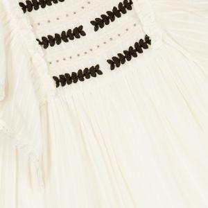 Белое летнее платье с рюшами MAYORAL, слоновая кость