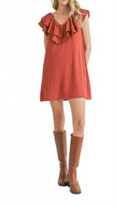 Коллекционное мини-платье с многослойной юбкой в цвете марсала Sadie & Sage, Marsala