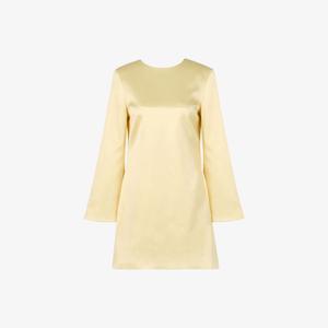 Платье мини Malina Elna из атласа с бантом, желтый