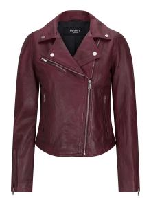 Кожаная байкерская куртка TruClothing, цвет wine