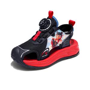 Дышащие низкие детские сандалии для детей SHIBU, черный/красный