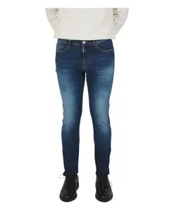 Мужские узкие джинсы - выцветшие на бедрах Pt Torino, синий