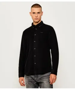 Вельветовая рубашка Эпазо Straight fit Hugo, черный