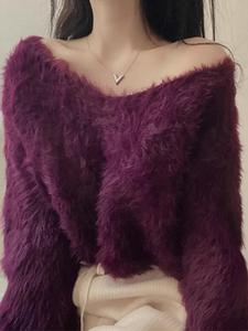 Вязаные топы с ворсом. Женские топы Doux Belle, цвет Dark Purple