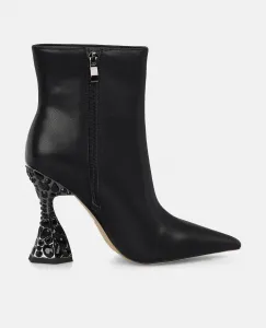 Женские ботильоны с каблуком-украшением в форме воронки Alma en Pena, черный