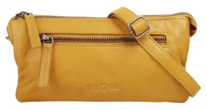 Сумка через плечо WouWou, натуральная кожа, желтый