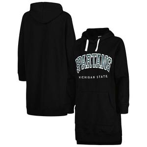 Женское черное худи-платье Michigan State Spartans Take a Knee Raglan Gameday Couture