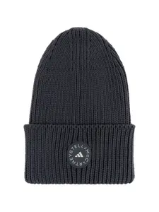 Рифленая шапка-бини с нашивкой-логотипом Adidas By Stella Mccartney, серый