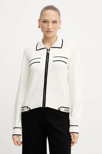 Кардиган из смесового шелка Liu Jo, бежевый