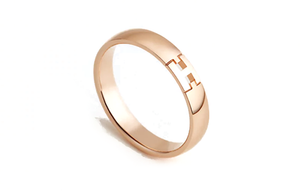 HERMES Ever Herakles Rings Unisex Rose Gold