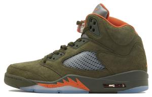 Кроссовки Jordan Air Jordan 5 Vintage Basketball, темно-зеленый