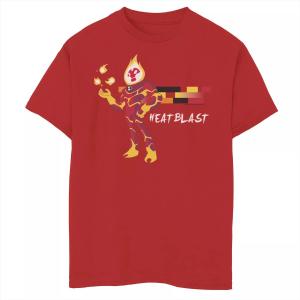 Футболка с портретом Cartoon Network Ben 10 Heatblast для мальчиков 8–20 лет Licensed Character, красный